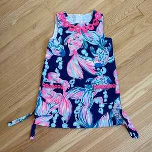 Lily Pulitzer blue pink print dress size 4